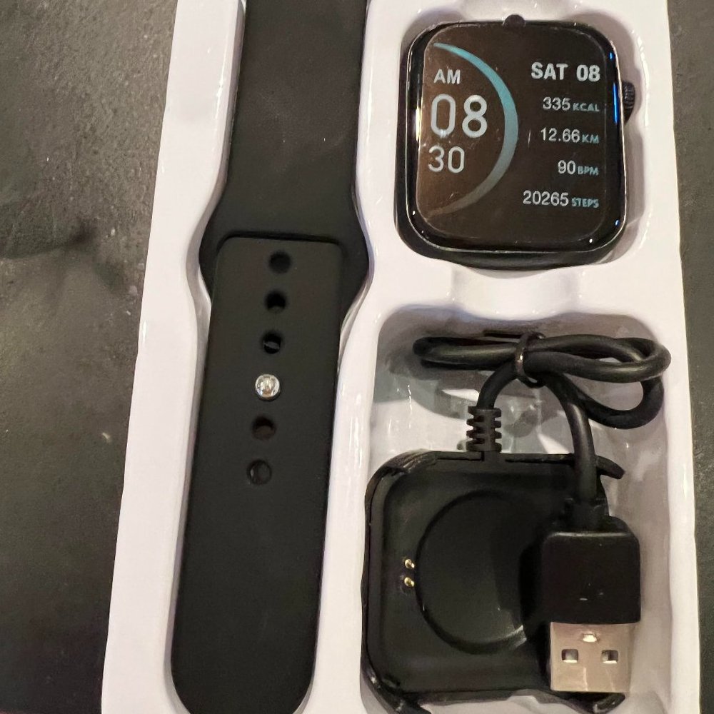 SPORTS WATCH, CHARGING CASE WITH EAR BUDS,  NEW